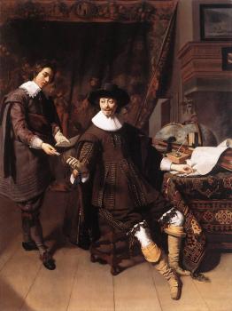 托馬斯 德 凱塞爾 Constantijn Huygens and his Clerk
